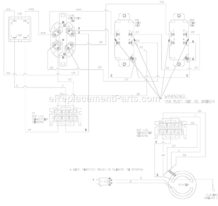 Page F Diagram and Parts List for 030333-0  Briggs and Stratton Generator